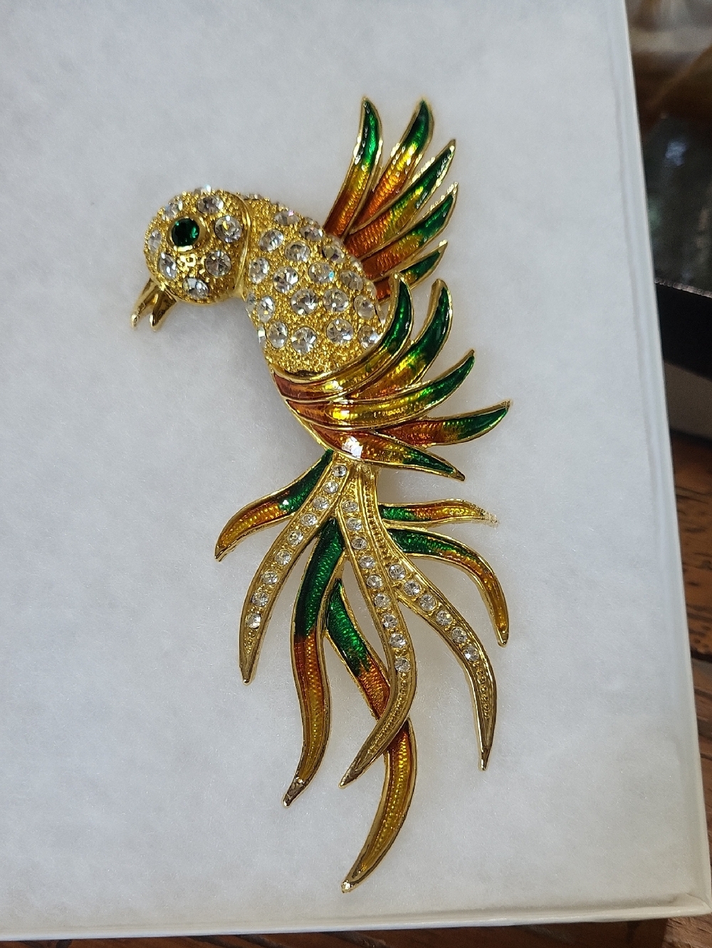 Vintage Large Bird Of Paradise Pin